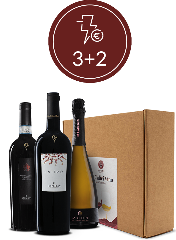 Promo San Valentino: 3x Rosarubra + Duo Calici